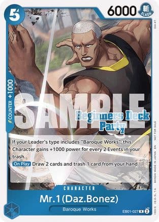 Mr. 1 (Daz.Bonez) (Beginners Deck Party [ST-23] - [ST-28] Participation Pack) — One Piece Promotion Cards