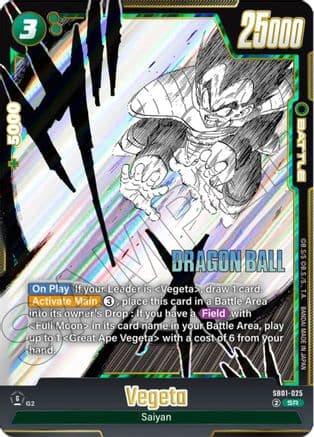 Vegeta - SB01-025 — Manga Booster 01