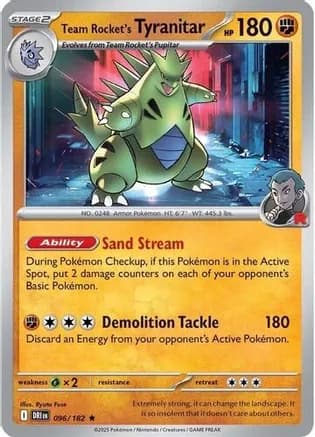 Team Rocket's Tyranitar (Non-holo) — Deck Exclusives