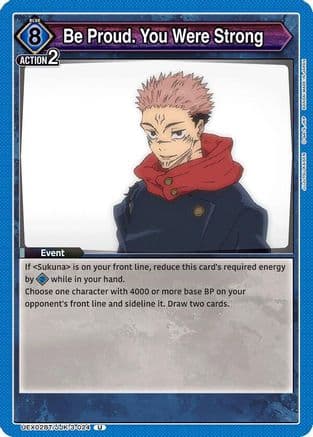 Be Proud. You Were Strong — UEX02BT: Jujutsu Kaisen Vol.2