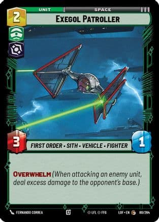 Exegol Patroller — Legends of the Force Star Wars: Unlimited card by Fernando Correa