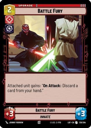 Battle Fury — Legends of the Force Star Wars: Unlimited card by Johnny Morrow