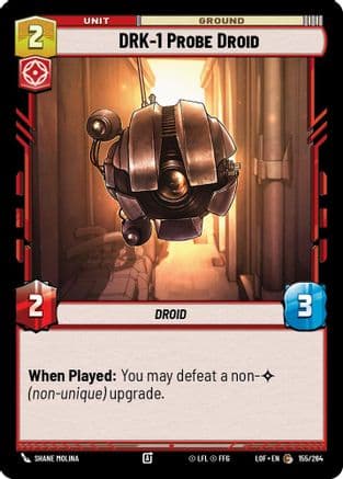 DRK-1 Probe Droid — Legends of the Force Star Wars: Unlimited card by Shane Molina