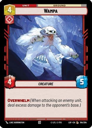 Wampa — Legends of the Force Star Wars: Unlimited card by LUKE HARRINGTON