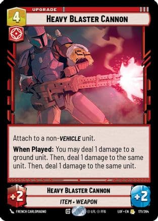 Heavy Blaster Cannon — Legends of the Force Star Wars: Unlimited card by French Carlomagno