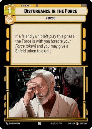 Disturbance in the Force — Legends of the Force Star Wars: Unlimited card by David Buisan
