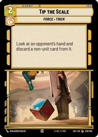 Tip the Scale — Legends of the Force Star Wars: Unlimited card by Benjamin Paulus