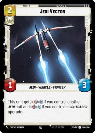 Jedi Vector — Legends of the Force Star Wars: Unlimited card by Thomas Wievegg