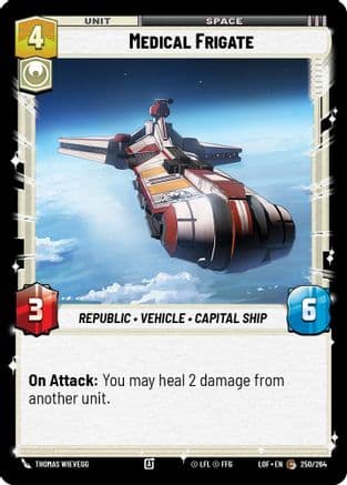 Medical Frigate — Legends of the Force Star Wars: Unlimited card by Thomas Wievegg