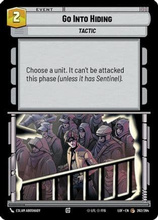 Go Into Hiding — Legends of the Force Star Wars: Unlimited card by Eslam AboShady