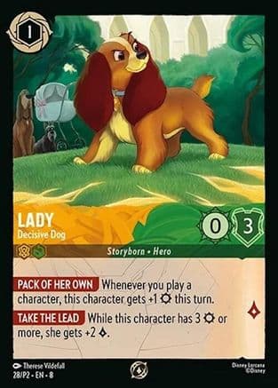 Lady - Decisive Dog — Disney Lorcana Promo Cards
