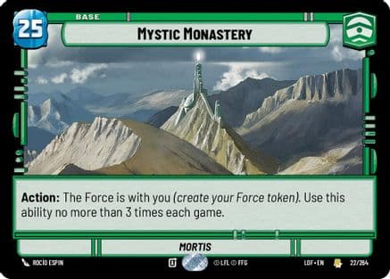 Mystic Monastery — Legends of the Force Star Wars: Unlimited card by Rocío Espin