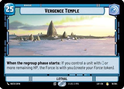 Vergence Temple — Legends of the Force Star Wars: Unlimited card by Rocío Espin