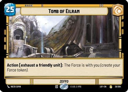 Tomb of Eilram — Legends of the Force Star Wars: Unlimited card by Rocío Espin