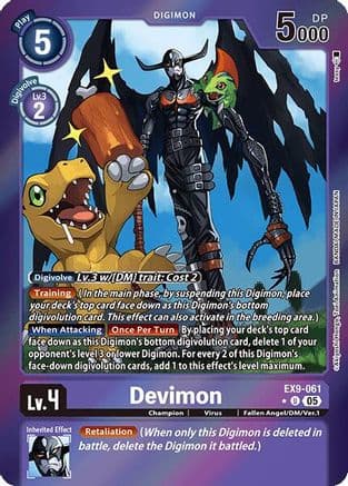 Devimon (Limited Foil) — Versus Monsters Digimon Card Game card by Akinori Oga