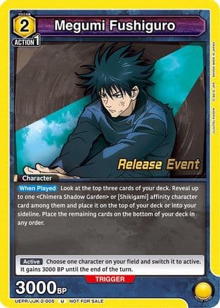 Megumi Fushiguro (005) — UEX02BT: Jujutsu Kaisen Vol.2 Release Event Cards
