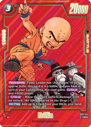 Krillin - SB01-051 (Alternate Art) — Manga Booster 01