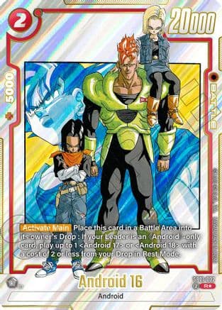 Android 16 (Alternate Art) — Manga Booster 01