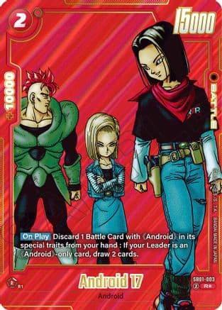Android 17 - SB01-003 (Alternate Art) — Manga Booster 01 Dragon Ball Super: Fusion World card by TAI.