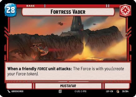 Fortress Vader // Experience — Legends of the Force Star Wars: Unlimited card by Andreia Ugarte
