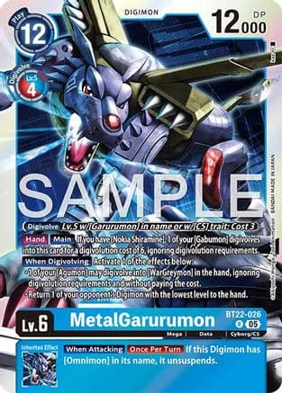 MetalGarurumon — Cyber Eden Digimon Card Game card by Atsushi Takahashi