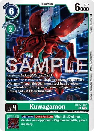 Kuwagamon — Cyber Eden Digimon Card Game card by Tomotake Kinoshita