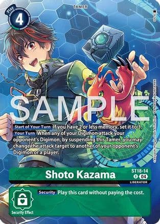 Shoto Kazama (Digimon Liberator Debuggers Set) — Digimon Card Game card