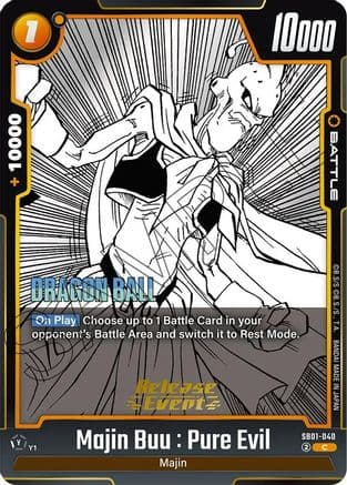 Majin Buu : Pure Evil - SB01-040 — Manga Booster 01 Release Event Cards