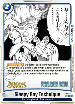 Sleepy Boy Technique — Manga Booster 01 Release Event Cards