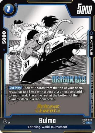Bulma - FB06-035 — Manga Booster 01 Release Event Cards