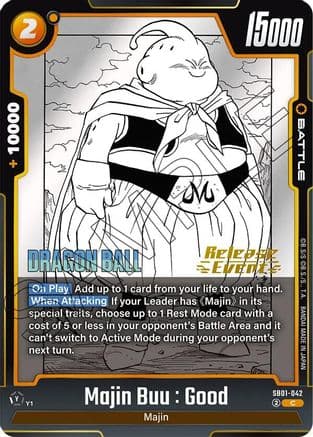 Majin Buu : Good - SB01-042 — Manga Booster 01 Release Event Cards