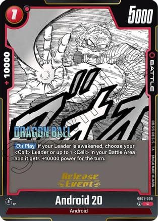 Android 20 — Manga Booster 01 Release Event Cards