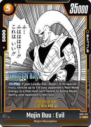 Majin Buu : Evil - SB01-037 — Manga Booster 01 Release Event Cards