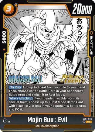 Majin Buu : Evil - SB01-035 — Manga Booster 01 Release Event Cards