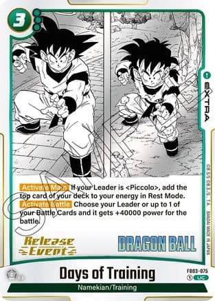 Days of Training — Manga Booster 01 Release Event Cards