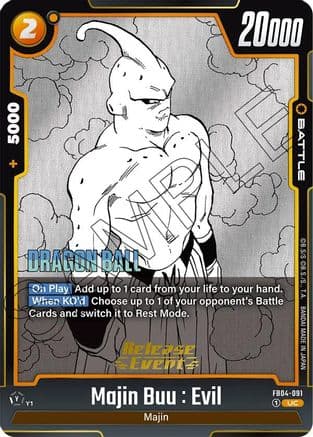 Majin Buu : Evil - FB04-091 — Manga Booster 01 Release Event Cards