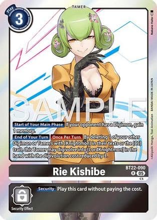 Rie Kishibe — Cyber Eden Digimon Card Game card by Akiyoshi Hongo, Toei Animation