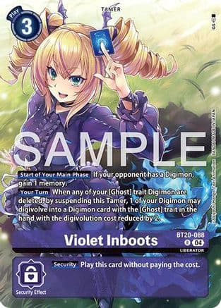 Violet Inboots - BT20-088 (Digimon Liberator Debuggers Set) — Release Special Booster 2.5