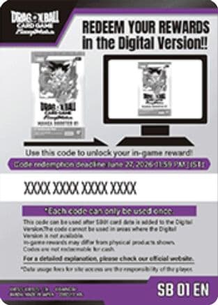 Code Card - Manga Booster 01 (SB01) — Manga Booster 01