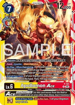 Apollomon ACE (Store Tournament 2025 Vol.3 Participation Pack) — Digimon Promotion Cards Digimon Card Game card by Takeuchi Moto