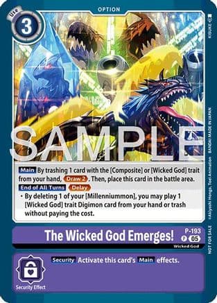 The Wicked God Emerges! (Store Tournament 2025 Vol.3 Participation Pack) — Digimon Promotion Cards