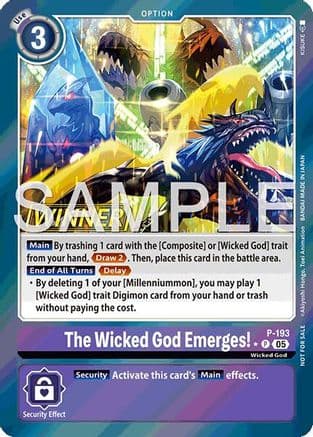 The Wicked God Emerges! (Store Tournament 2025 Vol.3 Winner Pack) — Digimon Promotion Cards