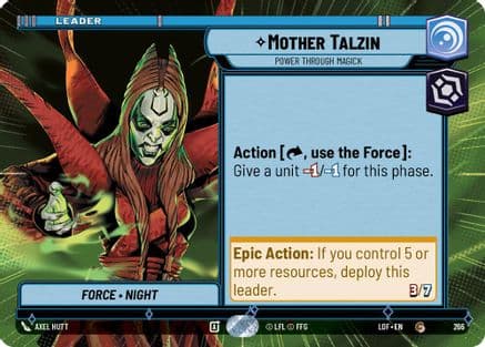 Mother Talzin - Power Through Magick (Hyperspace) — Legends of the Force Star Wars: Unlimited card by Axel Hutt