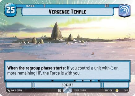 Vergence Temple (Hyperspace) — Legends of the Force Star Wars: Unlimited card by Rocío Espin