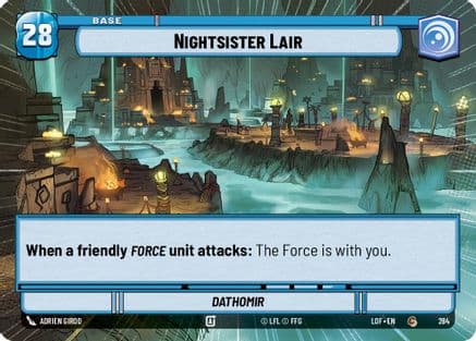 Nightsister Lair // Experience (Hyperspace) — Legends of the Force Star Wars: Unlimited card by Aiden Kiddo
