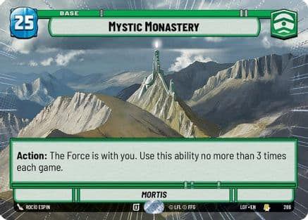 Mystic Monastery (Hyperspace) — Legends of the Force Star Wars: Unlimited card by Rocío Espin