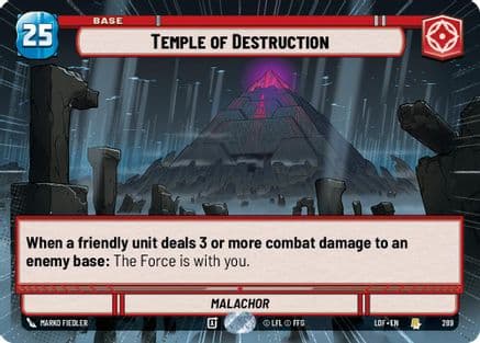 Temple of Destruction (Hyperspace) — Legends of the Force Star Wars: Unlimited card by Marko Fiedler