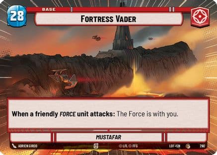 Fortress Vader // Shield (Hyperspace) — Legends of the Force Star Wars: Unlimited card by Asdren Kanos