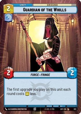 Guardian of the Whills (Hyperspace) — Legends of the Force Star Wars: Unlimited card by Alexandria Huntington
