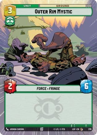 Outer Rim Mystic (Hyperspace) — Legends of the Force Star Wars: Unlimited card by Joshua Carson